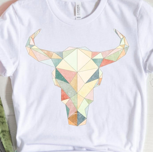 Geometric Bull Tee