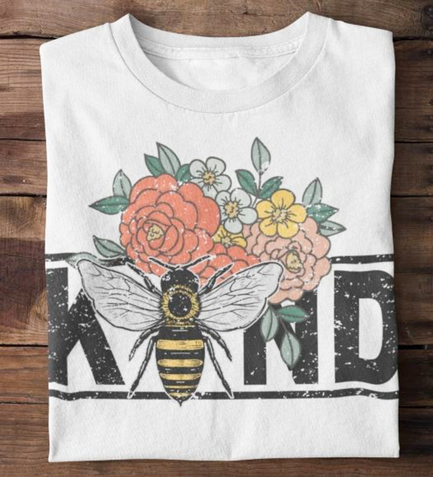 *Bee Kind With Flowers T-Shirt or Crew Sweatshirt
