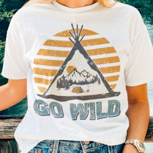 Go Wild Tent T-Shirt or Crew Sweatshirt