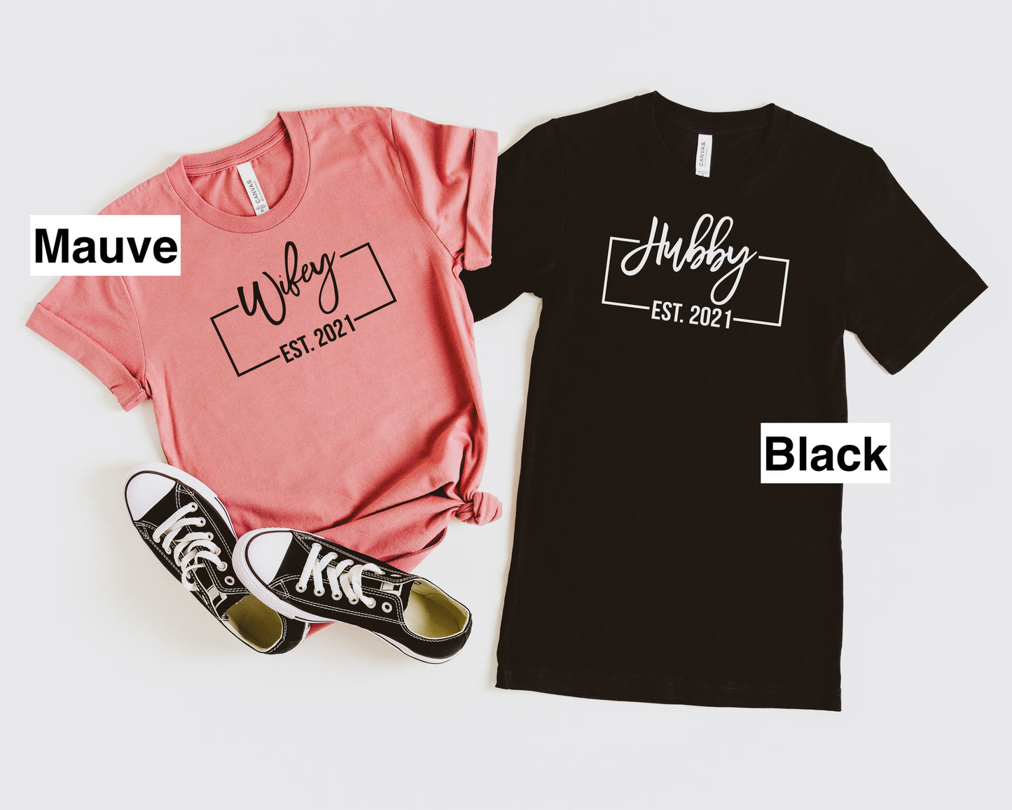 Personalized Hubby Wifey Tees