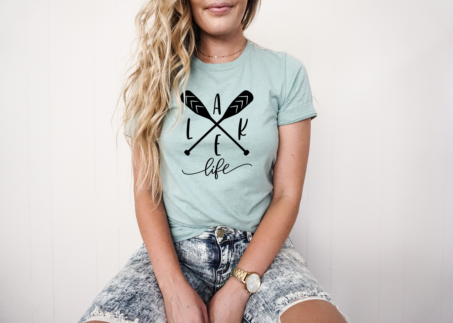 Lake Life With Paddles T-Shirt or Crew Sweatshirt
