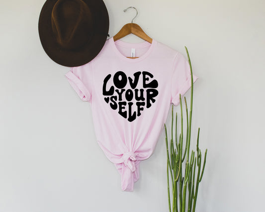 Love Yourself Heart-Shaped Tee