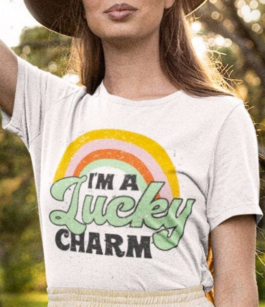 I'm A Lucky Charm With Rainbow Tee
