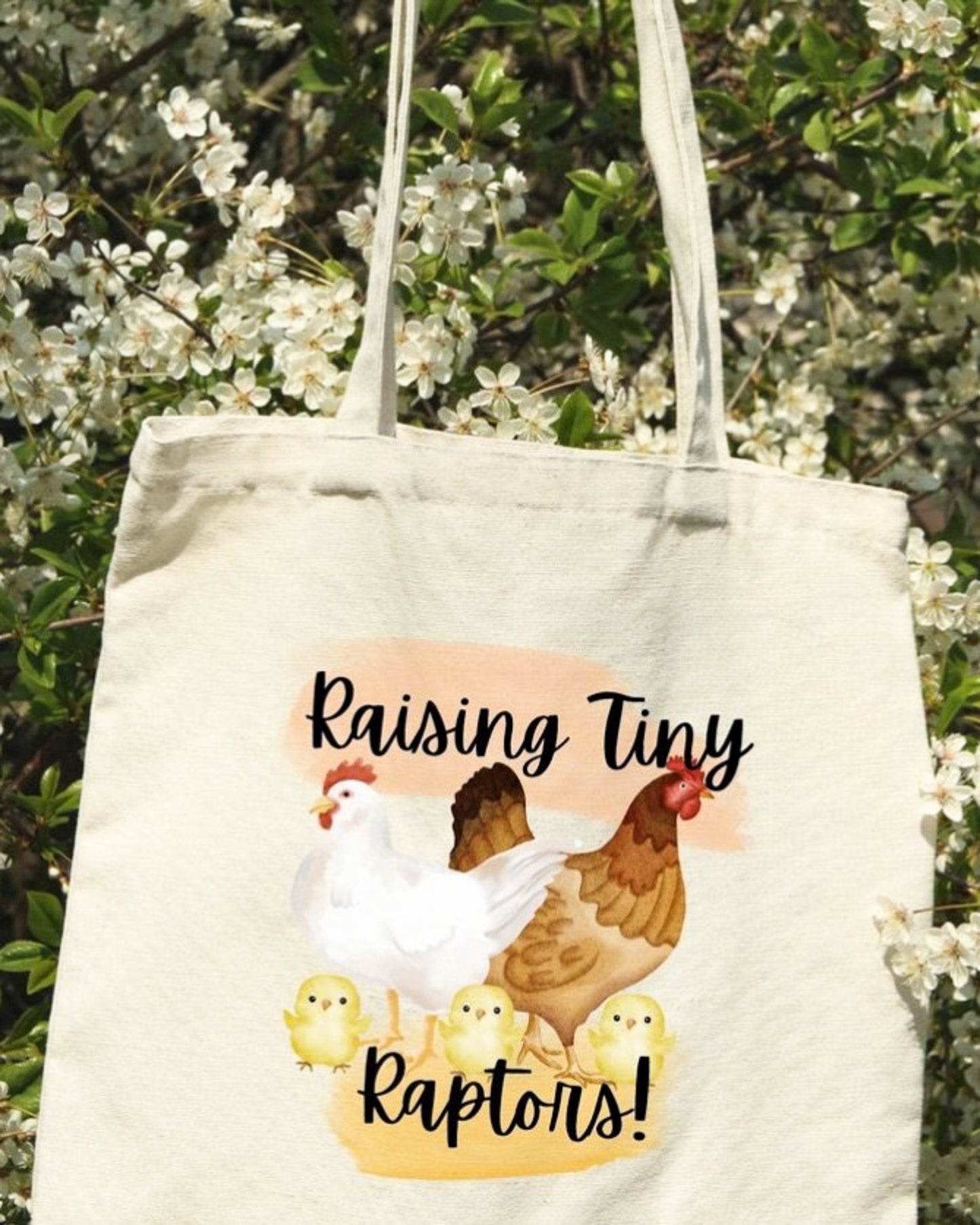 Raising Tiny Raptors Canvas Tote