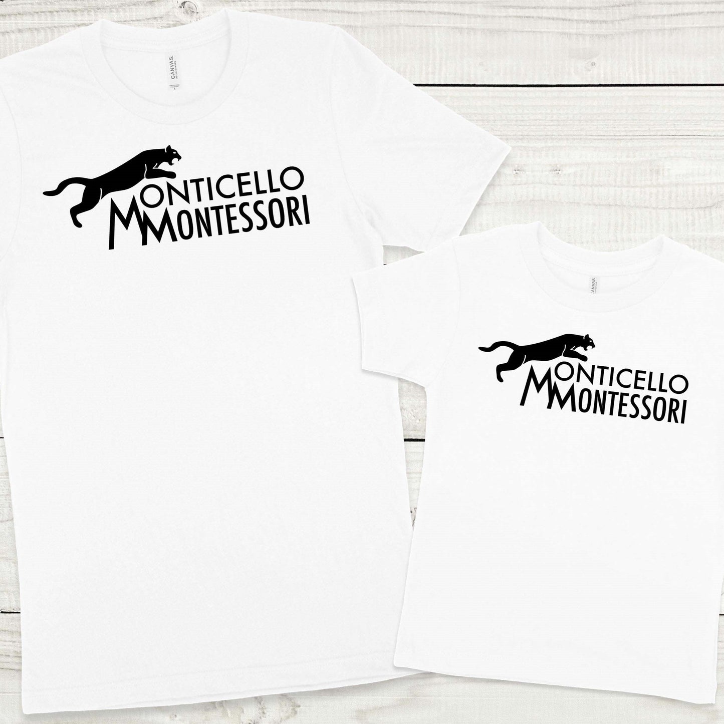 Monticello Main Logo Design: Tees, Crews & Hoodies: Adult & Youth Sizes