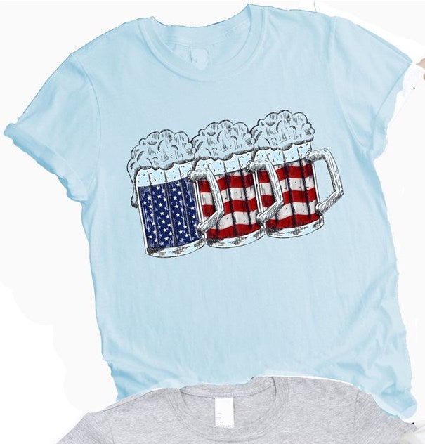 Flag Beer T-Shirt or Crew Sweatshirt