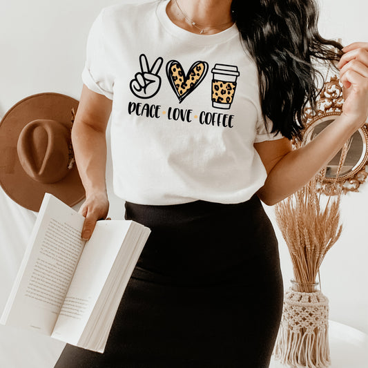 Peace Love Coffee Tee