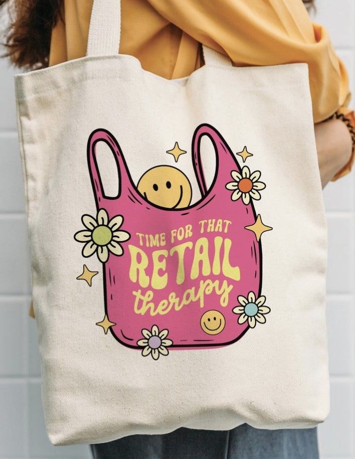 Time For That Retail Therapy Canvas Bag