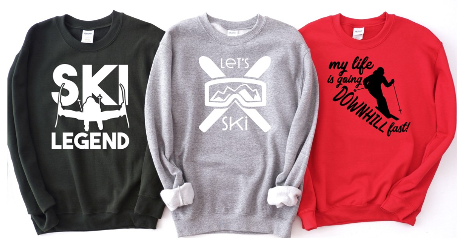 Skiing Crewneck Sweaters