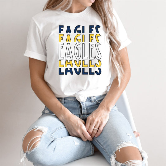 *Retro Stacked Custom Name Tees