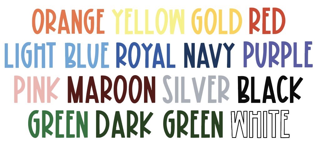 *Retro Stacked Custom Name Tees