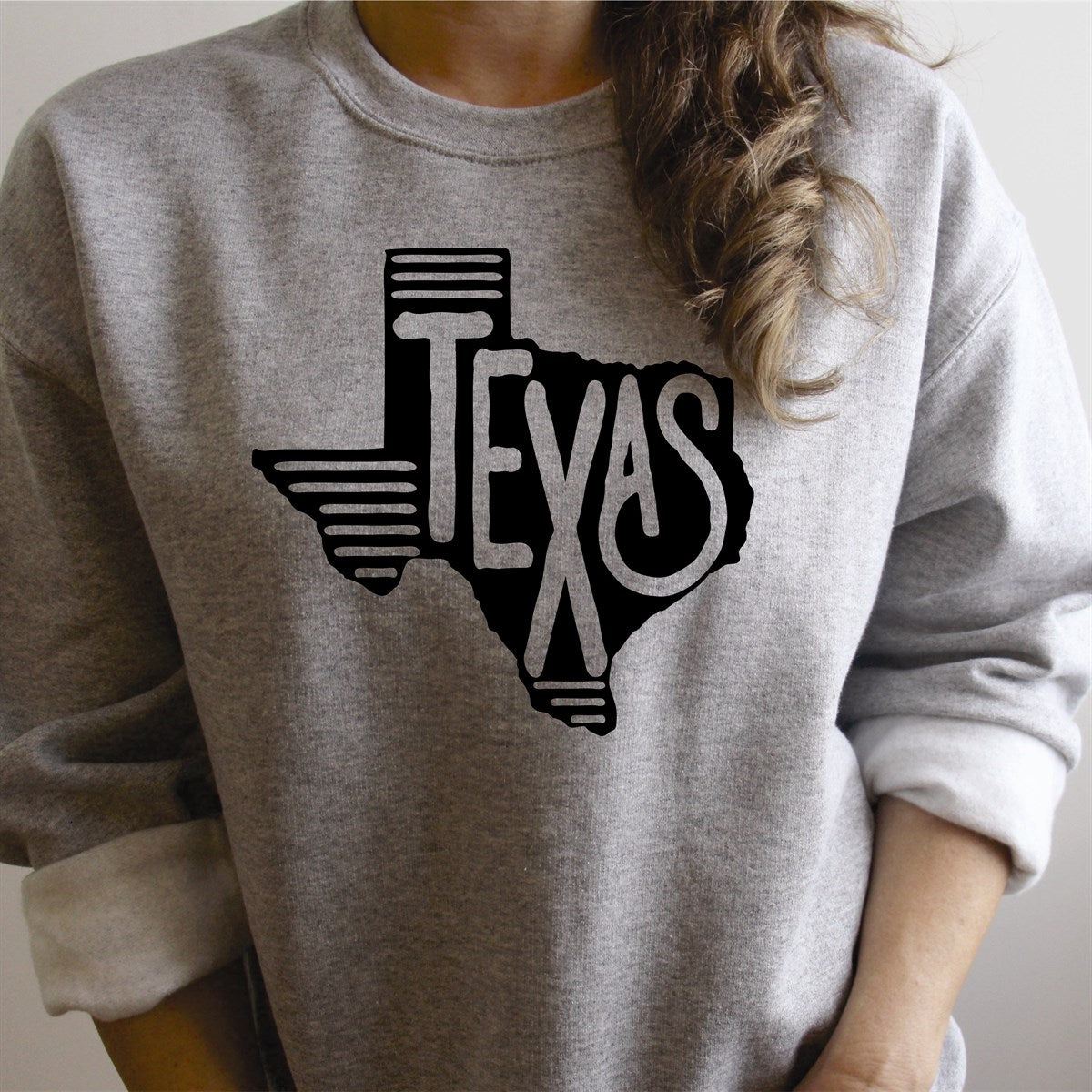 *State Silhouette Crew Sweatshirts