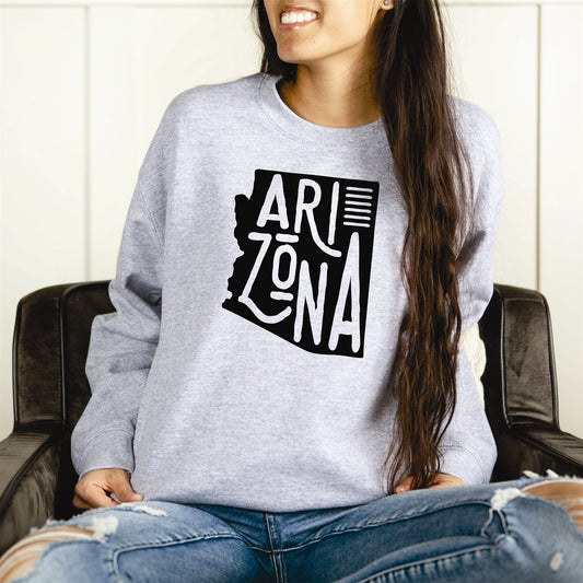 *State Silhouette Crew Sweatshirts