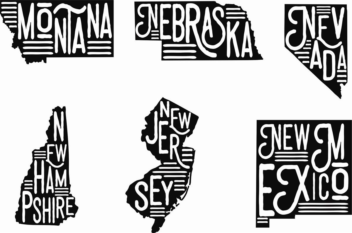 *State Silhouette Crew Sweatshirts