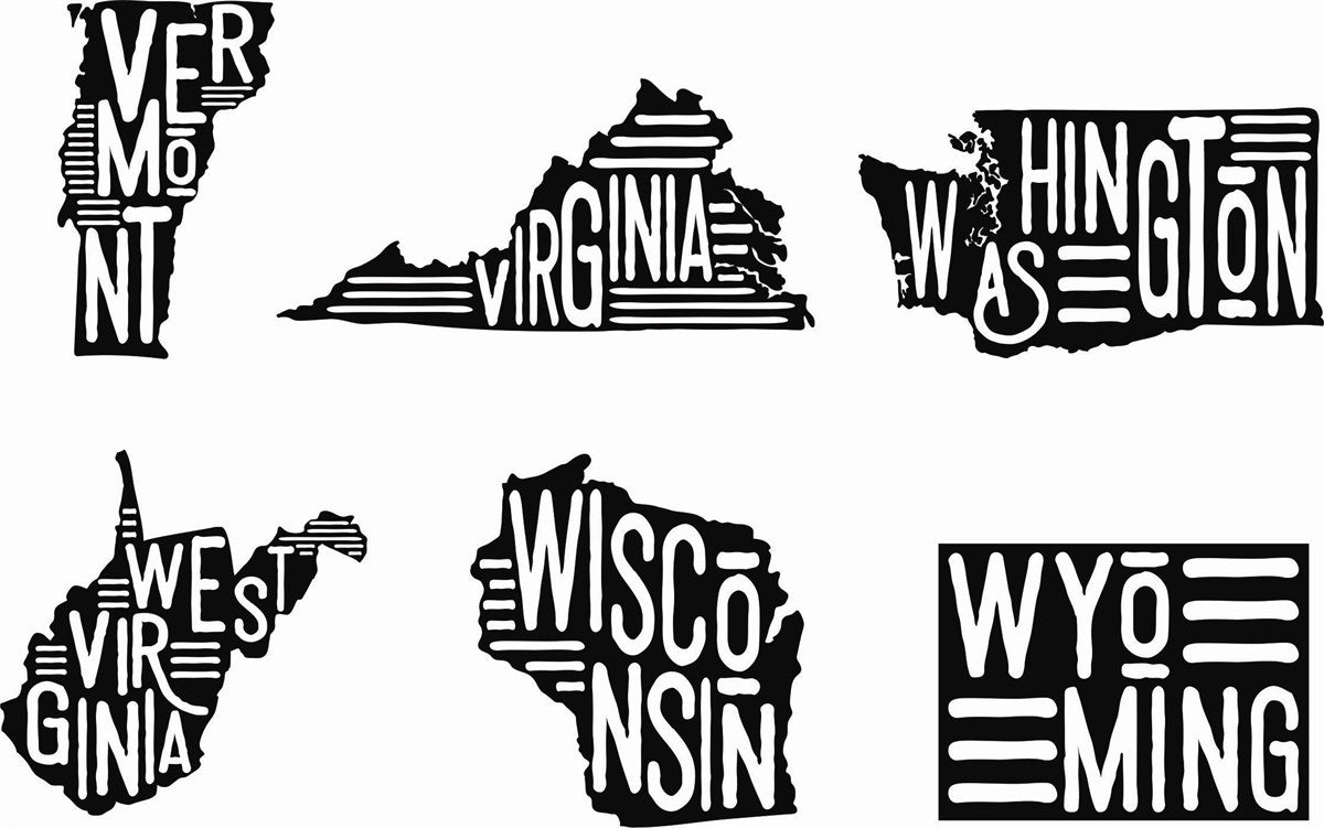 *State Silhouette Crew Sweatshirts