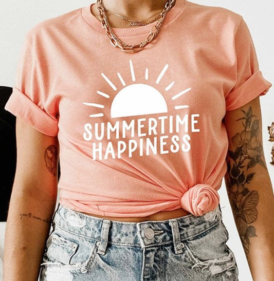 Summertime Happiness T-Shirt or Crew Sweatshirt