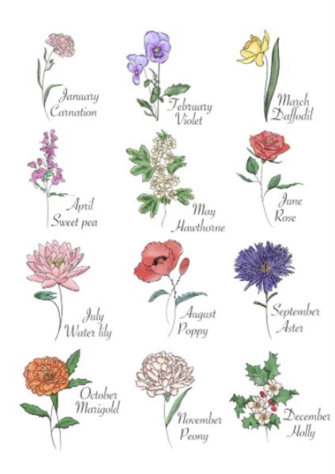 Custom Mother’s Day Birth Flower Totes