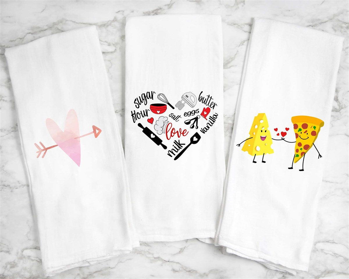 Heart With Arrow Tea Towel