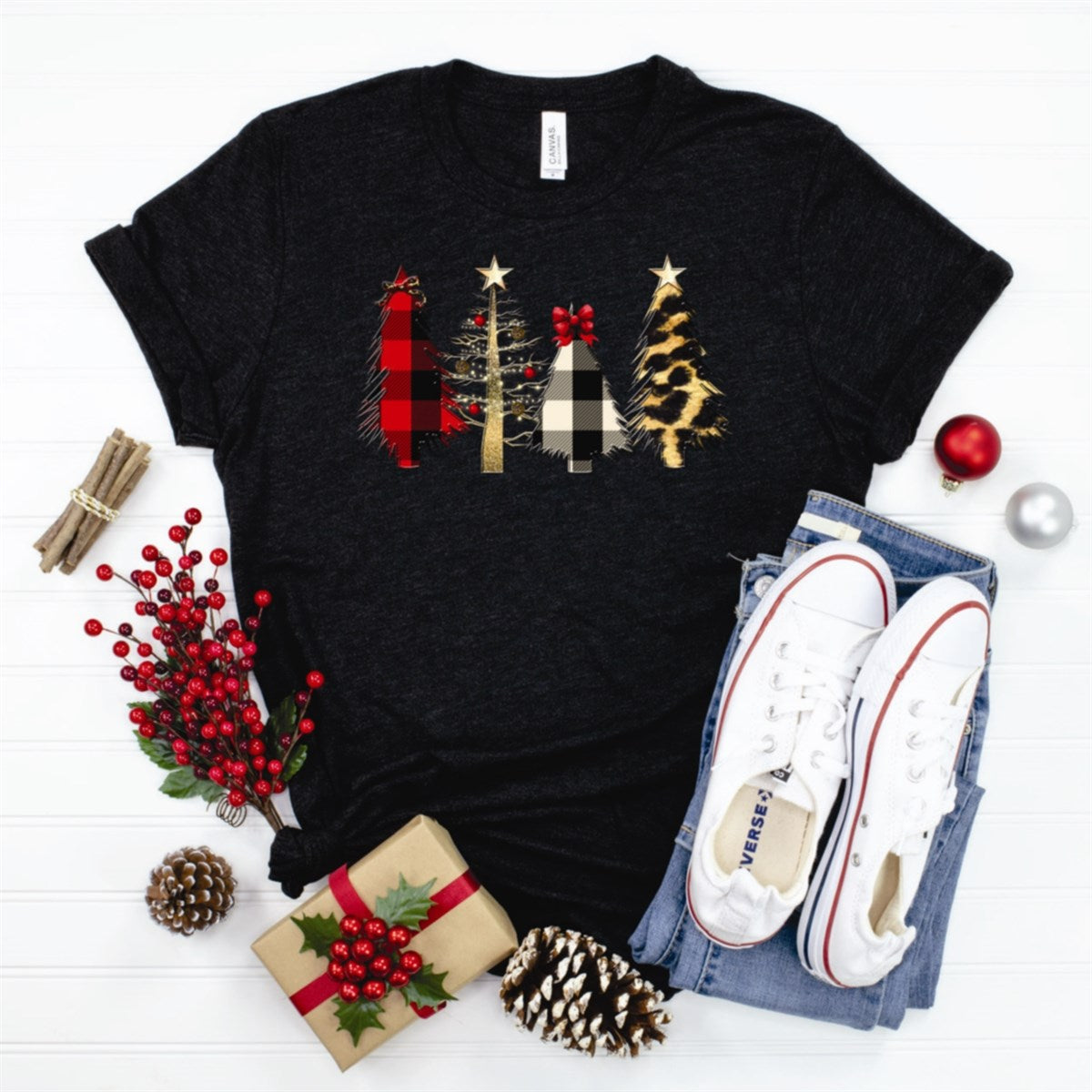 Four Christmas Trees Tee