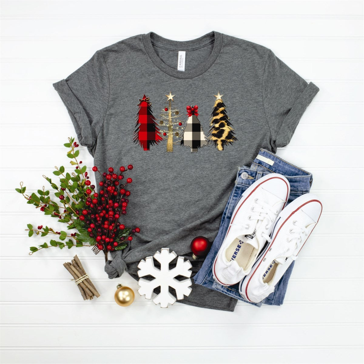 Four Christmas Trees Tee