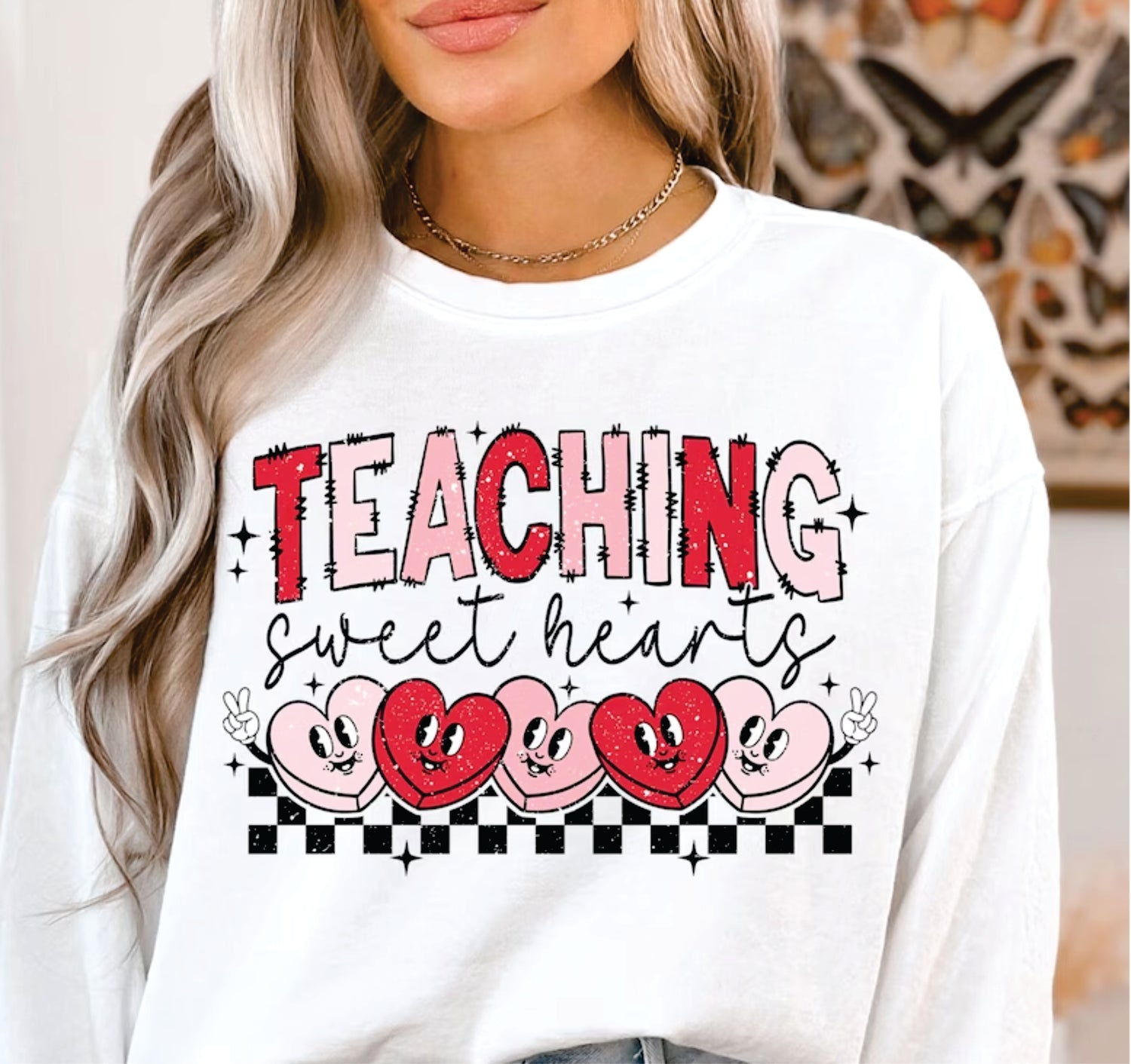 Teacher Valentine Crew Sweatshirts Collection