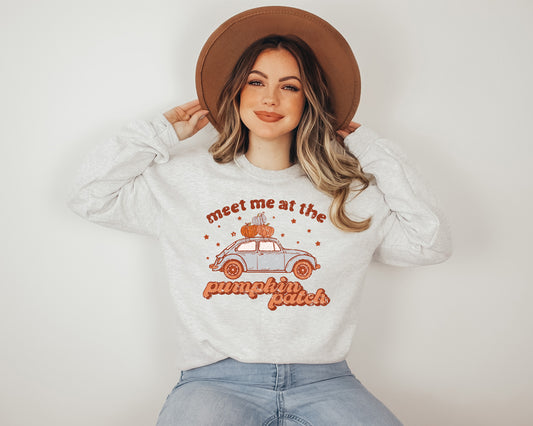 *Meet Me At The Pumpkin Patch Vintage T-Shirt or Crew Sweatshirt