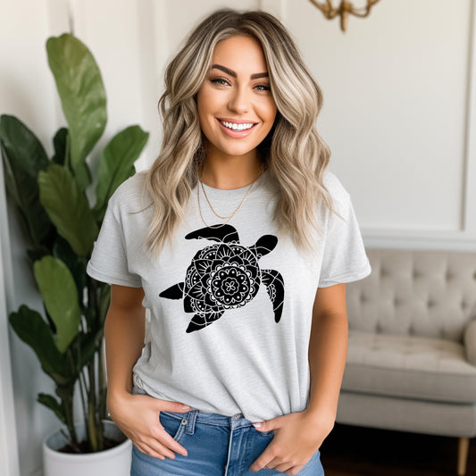 Mandala Turtle T-Shirt or Crew Sweatshirt