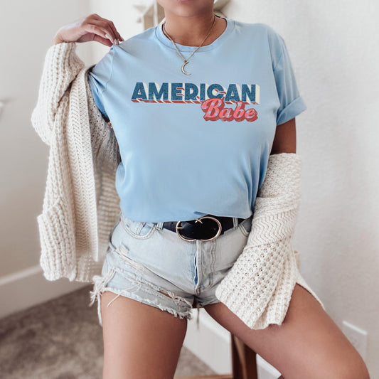 American Babe T-Shirt or Crew Sweatshirt