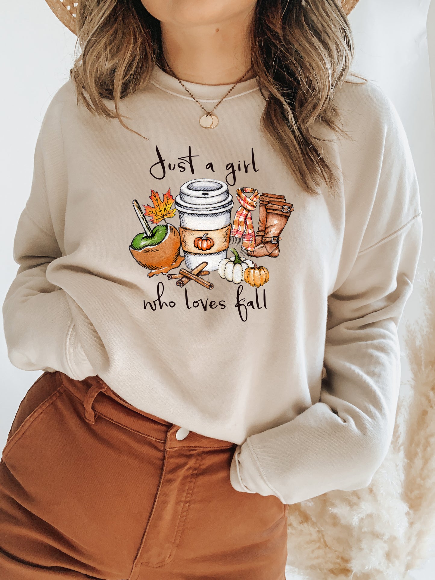 *Just A Girl Who Loves Fall With Fall Things T-Shirt or Crew Sweatshirt