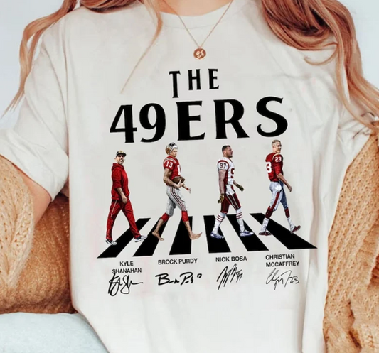 49ers Abbey Road Sweatshirt or T Shirt Youth & Adult Sizes