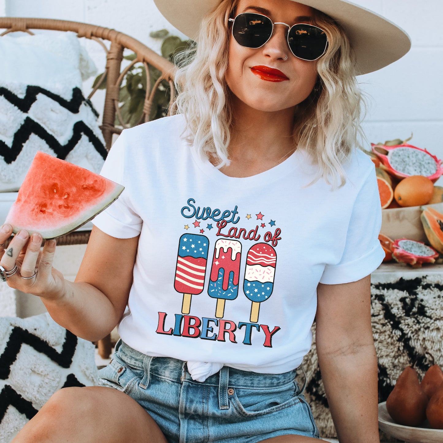 Sweet Land Of Liberty Popsicle T-Shirt or Crew Sweatshirt