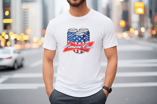 Ameri Can Beer T-Shirt or Crew Sweatshirt