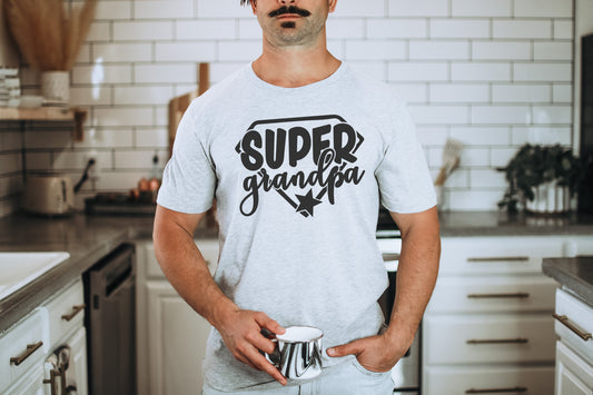 Super Grandpa T-Shirt or Crew Sweatshirt