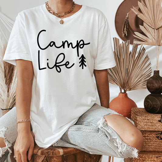 Camp Life With Tree T-Shirt or Crew Sweatshirt