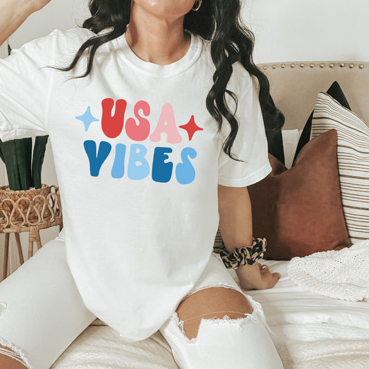 USA Vibes T-Shirt or Crew Sweatshirt