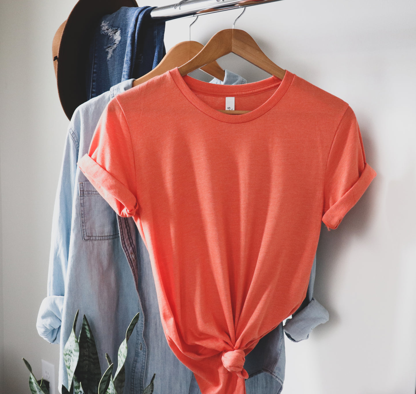 Heather Orange Bella + Canvas Unisex Tee