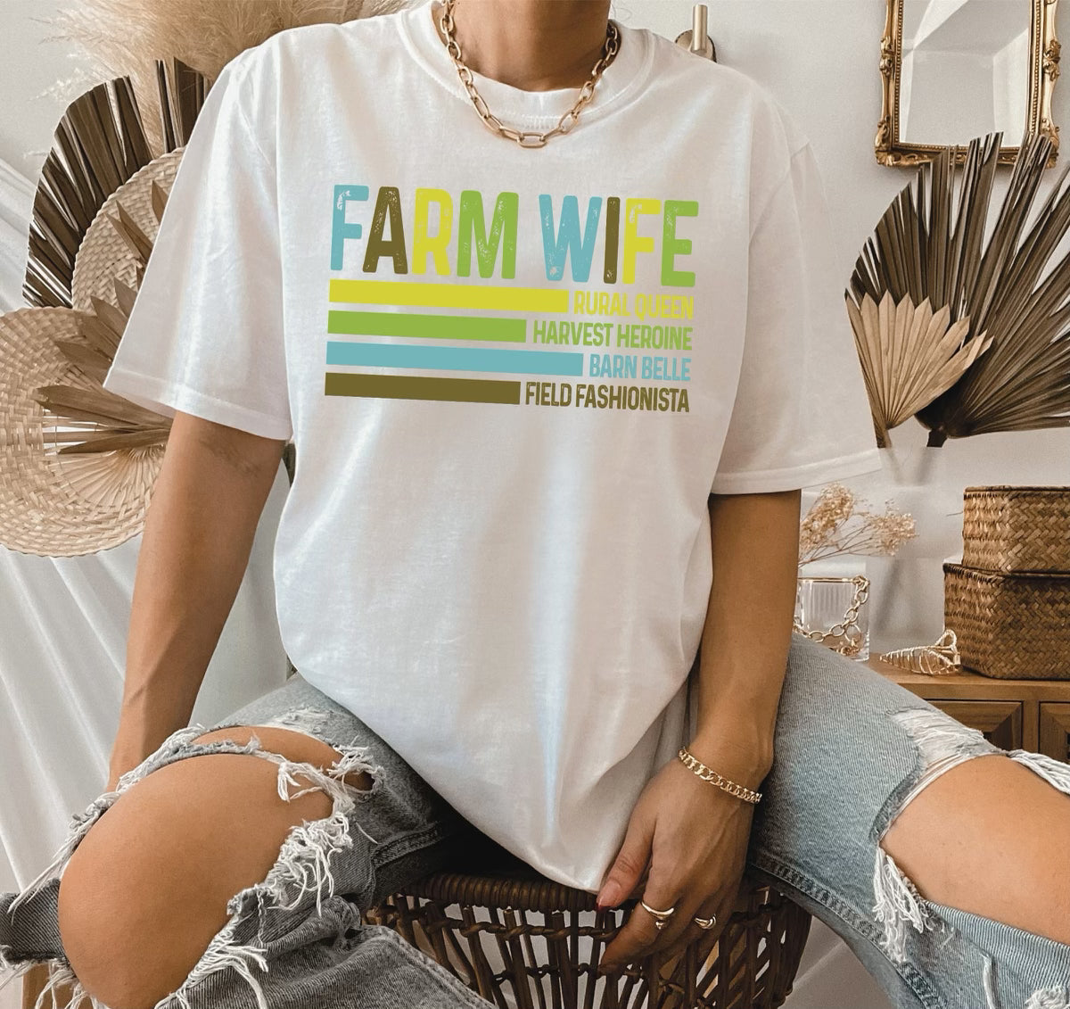 *Farm Wife T-Shirt or Crew Sweatshirt