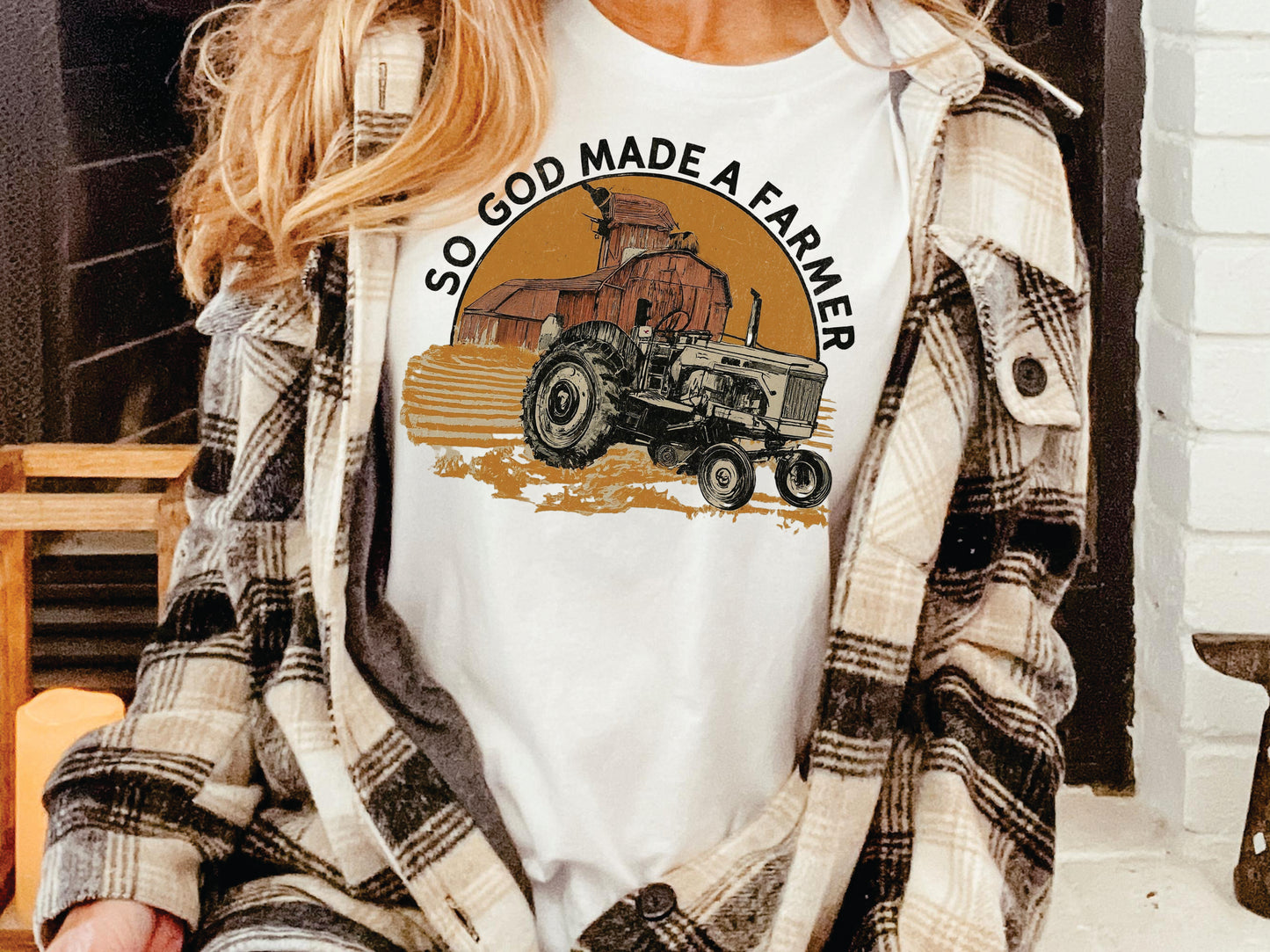 *So God Made A Farmer T-Shirt or Crew Sweatshirt