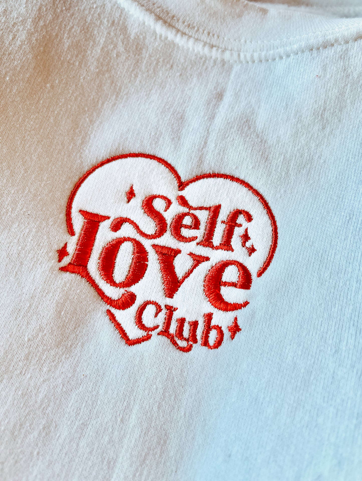 Self Love Club Embroidered Crew Sweatshirt