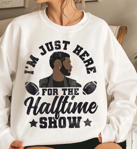 I'm Just Here for the Halftime Show Usher Sweatshirt or T Shirt Youth & Adult Sizes