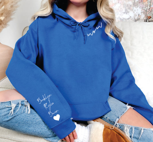 Custom Neck and Sleeve Print Sweatshirts or Hoodies for Mom