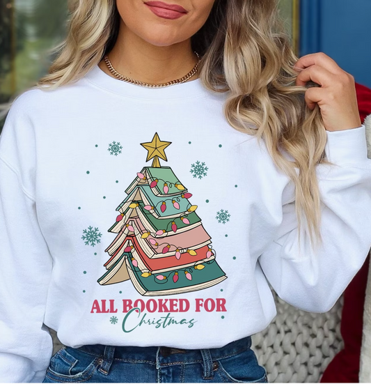 All Booked For Chrismas Crew Sweatshirt