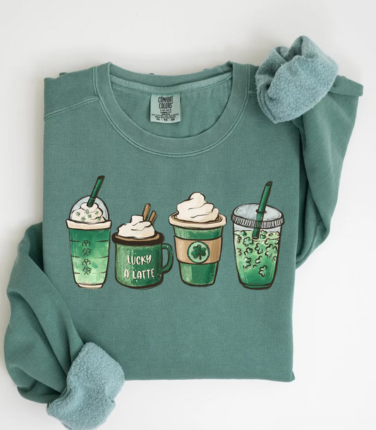 4 Green St. Patrick's Coffees Crew Sweatshirt