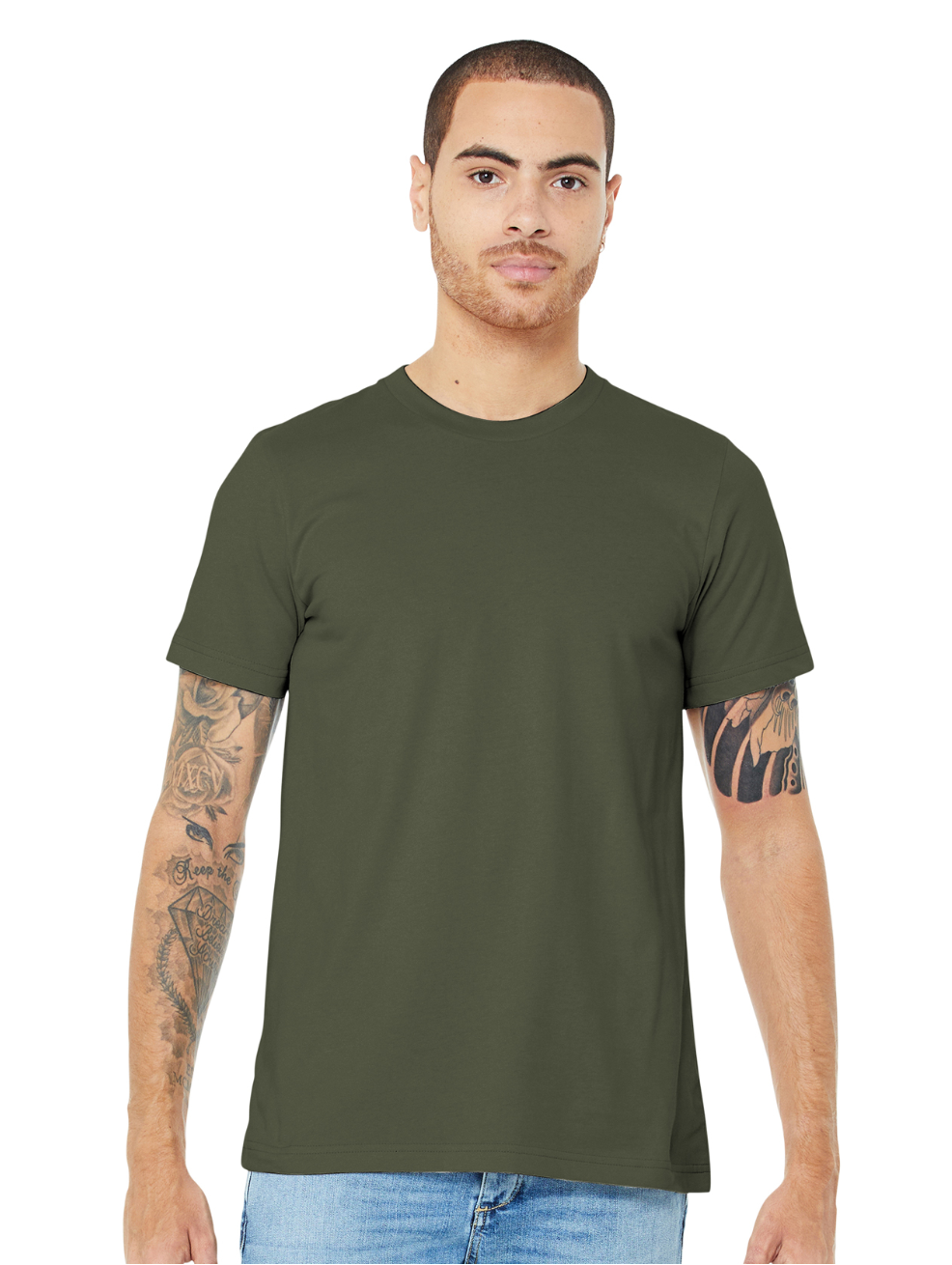 Dark Olive Bella + Canvas Unisex Tee