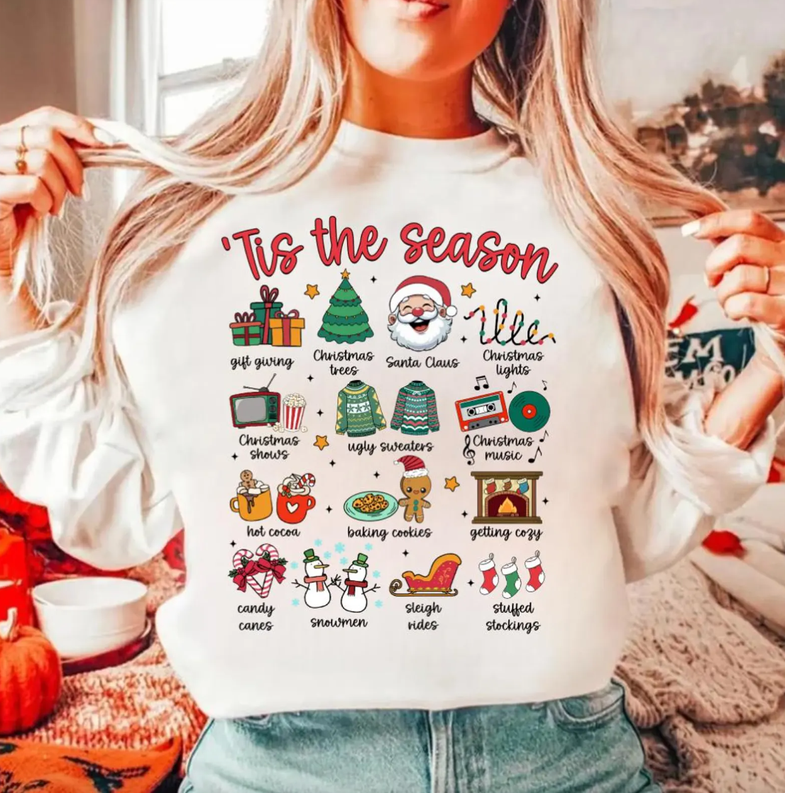 'Tis The Season Christmas Things T-Shirt or Crew Sweatshirt