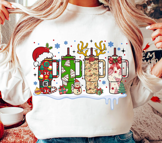 Festive Stanley Cup T-Shirt or Crew Sweatshirt