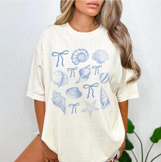 Sea Shells & Bows T-Shirt or Crew Sweatshirt