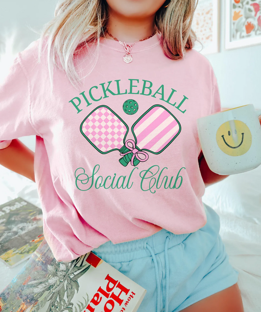 Pickleball Social Club T-Shirt or Crew Sweatshirt