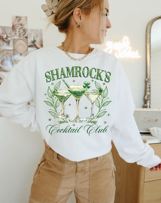 Shamrocks Cocktail Club T-Shirt or Crew Sweatshirt