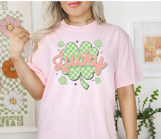 Lucky Clover T-Shirt or Crew Sweatshirt
